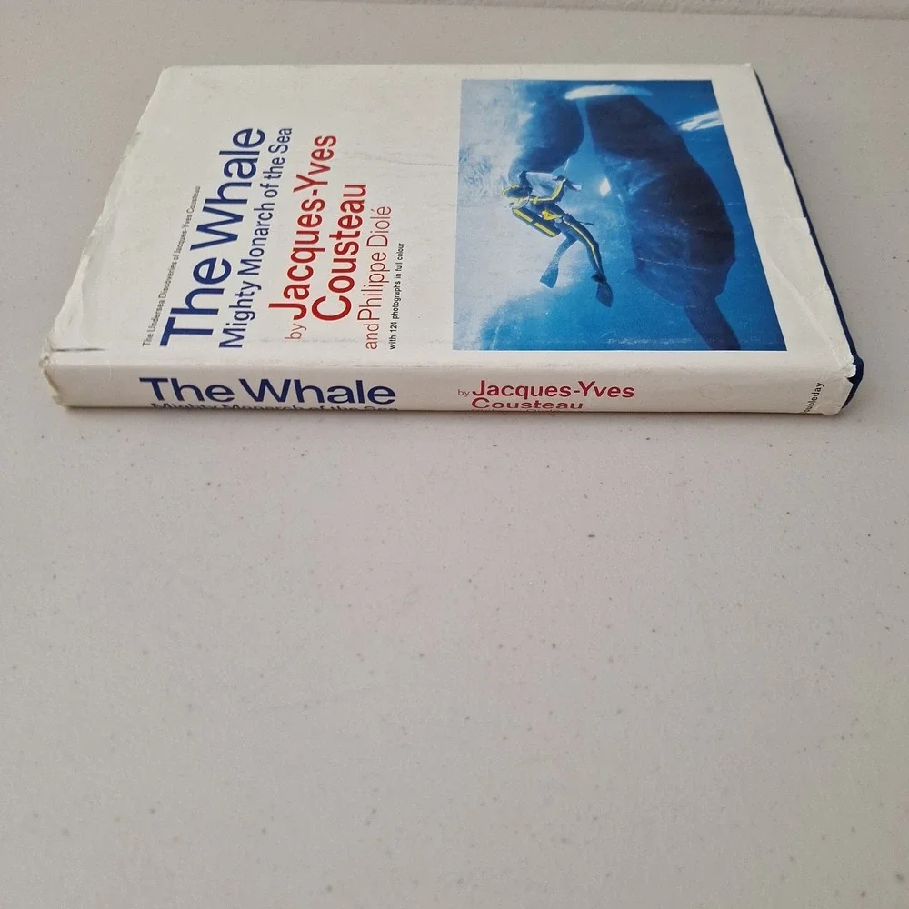 The Whale: Mighty Monarch of the Sea By Jacques Cousteau HC DJ 1970